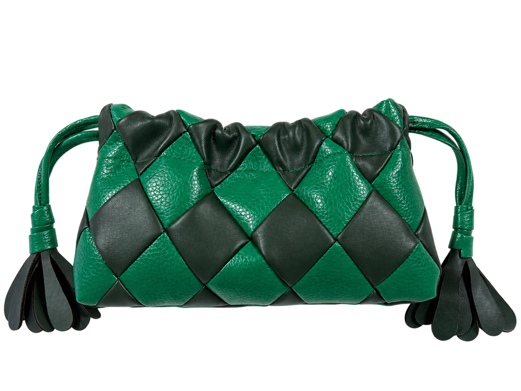 Checkered Bag - Green-Dark Green