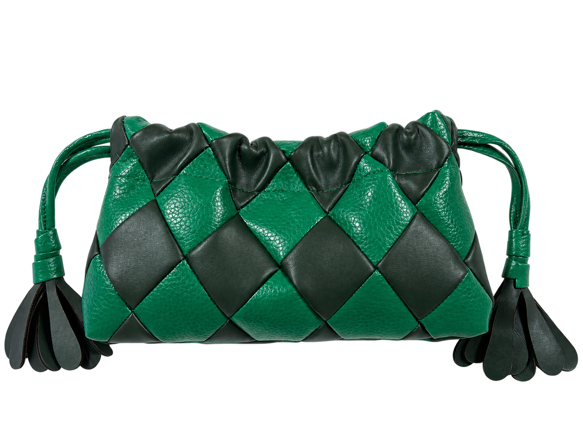 Checkered Bag - Green-Dark Green