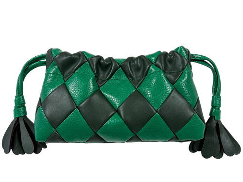 Checkered Bag - Green-Dark Green