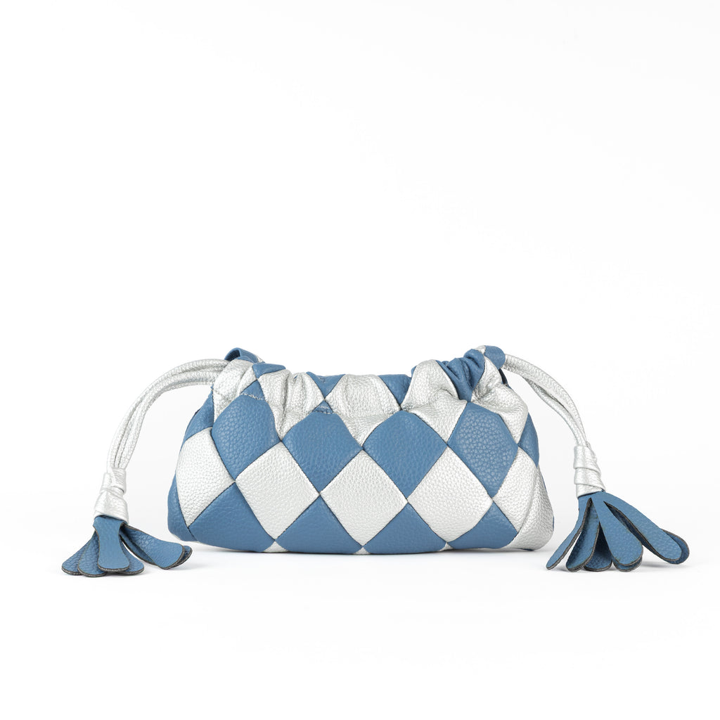 Checkered Bag - Blue/Silver