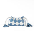 Checkered Bag - Blue/Silver