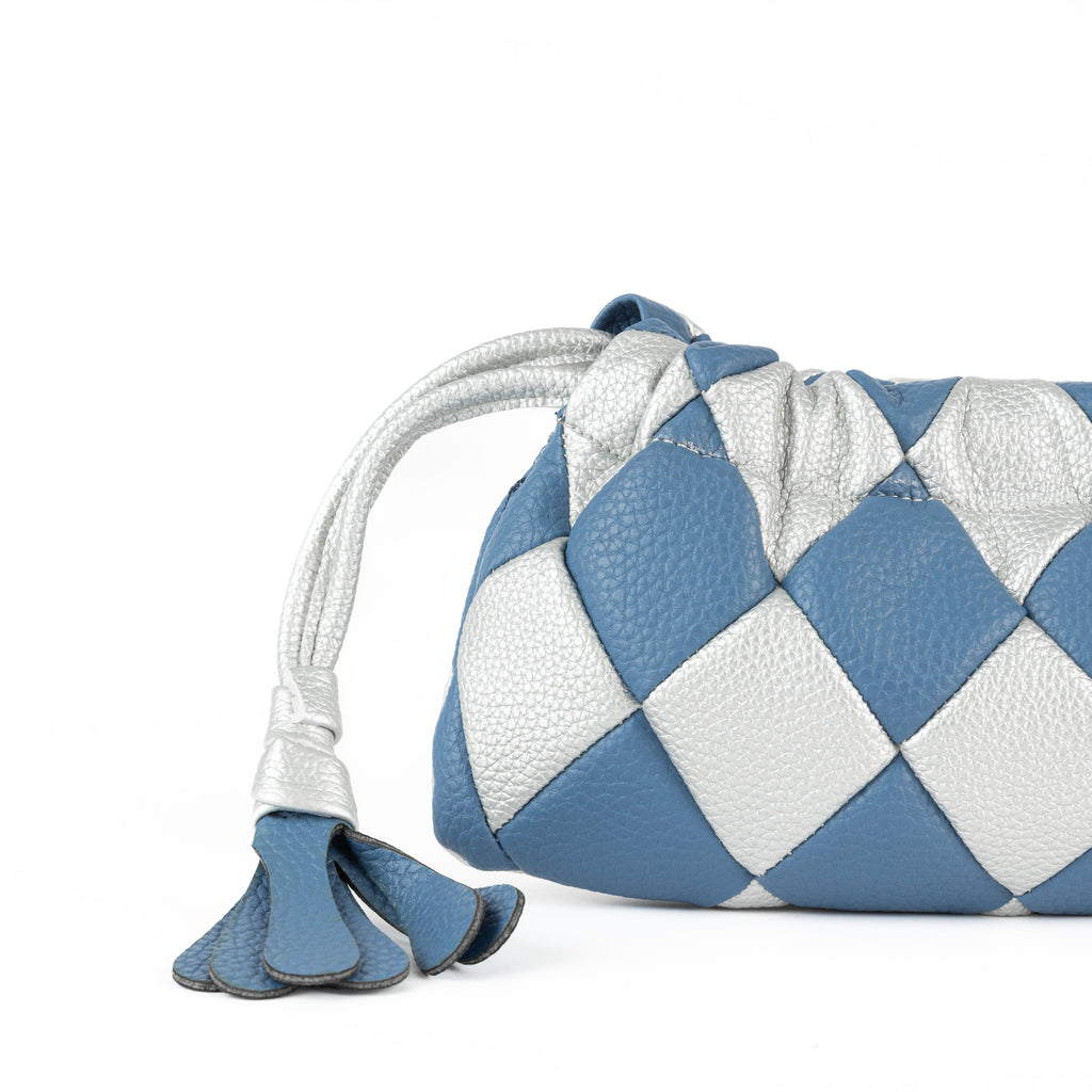 Checkered Bag - Blue/Silver