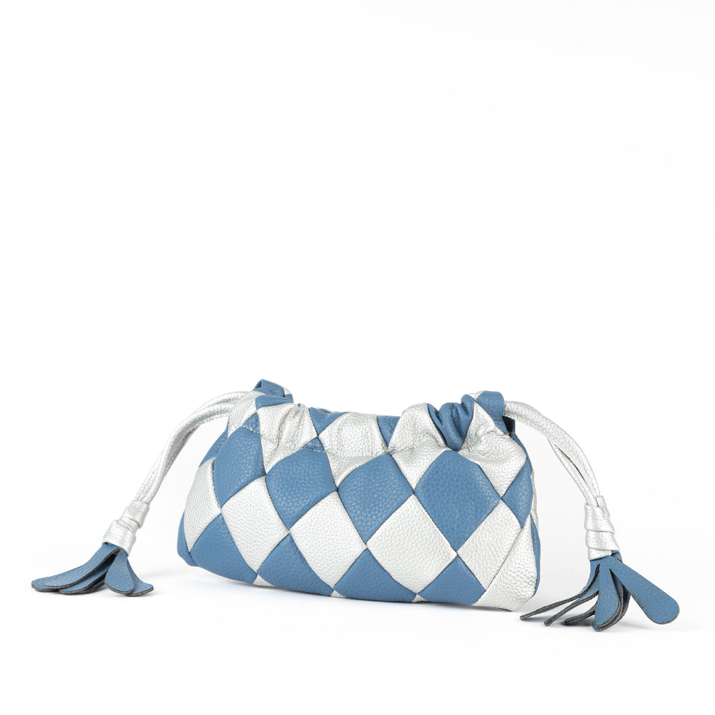 Checkered Bag - Blue/Silver