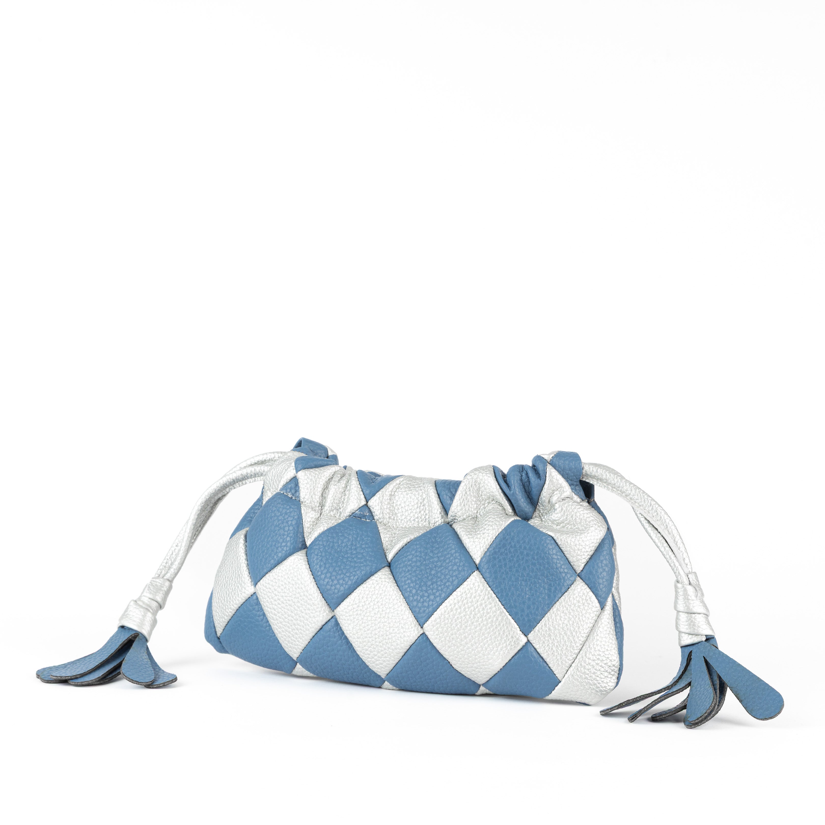 Checkered Bag - Blue/Silver