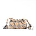 Checkered Bag- Brown/Metallic