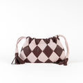 Checkered Bag - Burgundy/Pink